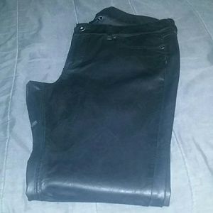Faux leather pants
